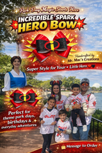Load image into Gallery viewer, Incredible Spark Hero Bow | Handcrafted Superhero Hair Bow