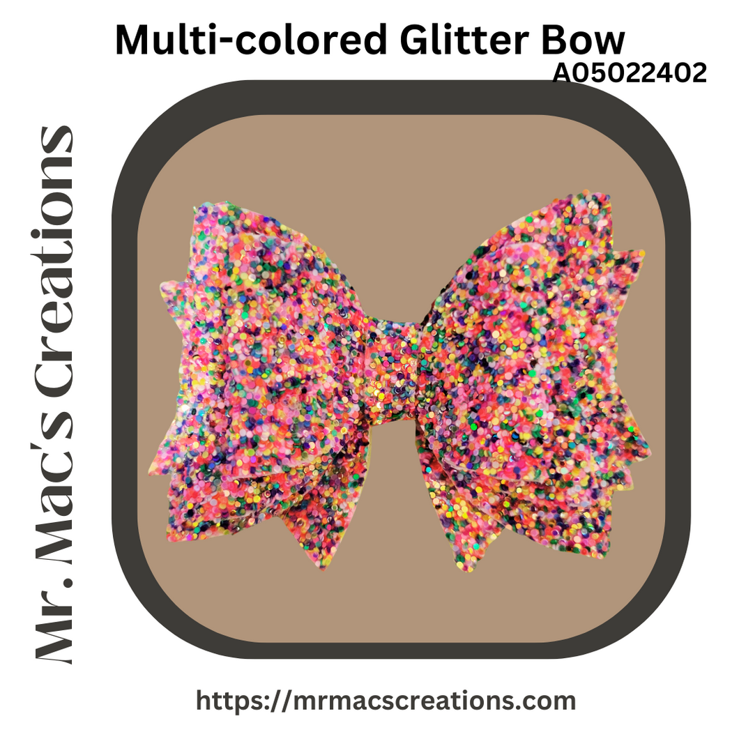 Multi-Colored Glitter Bow