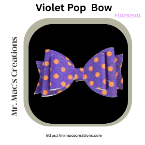 Violet Pop Polka Bow