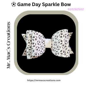 ⚽ Game Day Sparkle Bow